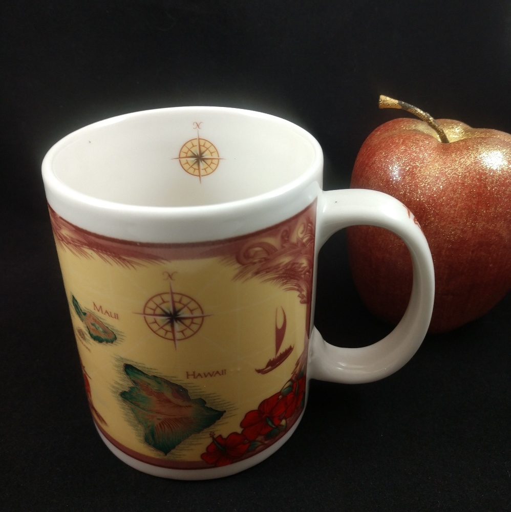 🦚Mug with map featuring Sandwich Islands Maui